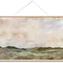 VIYYIEA Extra Large Canvas Wall Art, 36x54 Inch Minimalist Landscape Painting, Neutral Abstract Nature Wall Decor for Living Room or Bedroom, Above Sofa