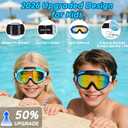 2PC Kids Swim Goggles 3-10 with Soft Fabric Strap, UV Protection
