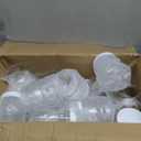 36 Pack 4 OZ Plastic Jars Round Clear Cosmetic Container Jars with White Lids, Eternal Moment Plastic Slime Jars for Lotion, Cream, Ointments, Makeup, Eye shadow, Samples, Potravel Storage