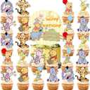 25 Pcs Cute Happy Birthday Cake Toppers, Cartoon Cake Topper, Perfect for Birthday Parties and Holiday Celebrations. (B)