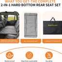 Hard Bottom Dog Back Seat Extender & Seat Cover Bundle - Includes Detachable Dog Travel Bed, 2-in-1 Backseat Cover for Dogs, Waterproof Non-Slip Heavy Duty, Fits Cars, Small Trucks & SUVs