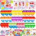 Valentines Day Gifts for Kids, 30 PCS Valentine Heart Mini Pop Fidget Toys with Cards, Classroom Exchange Party Favors, School Prize Supplies