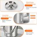 3L Double-Wall Stainless Steel Ice Bucket with Lid, Scoop, Tongs & Handle Insulated Ice Container for Parties, Bar, and Camping Keeps Ice Frozen Longer