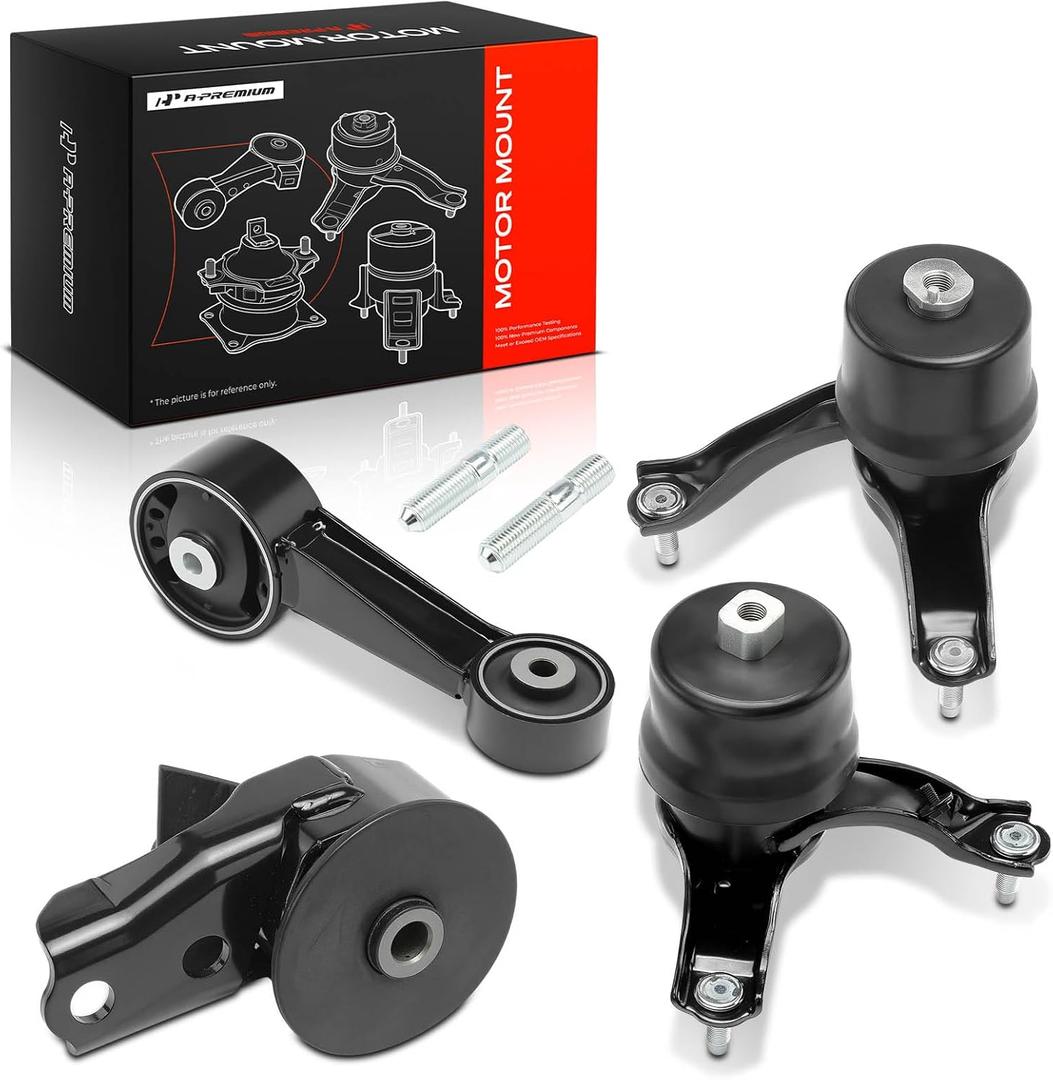 A-Premium 4PCS Engine Motor Mount and Transmission Mount Set Compatible with Toyota Highlander 2008 2009 2010 2011 2012 2013, V6 3.5L, Gas, FWD, for Vehicle Built in Japan