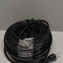 HUANCHAIN 100 FT 16 Gauge Black Indoor Outdoor Extension Cord Waterproof, Flexible Cold Weather 3 Prong Electric Cord Outside, 10A 1250W 125V 16AWG SJTW, ETL Listed