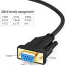 CableCreation USB to RS232 Serial Adapter (FTDI Chipset), USB to RS232 Gold Plated DB9 Serial Converter Cable for Windows 11, 10, 8.1, 8, 7, Vista, XP, 2000, Linux and Mac OS X, macOS, 3.3 Feet/1M