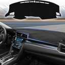 YYCKE Dash Cover Mat Custom Fit for 2016 2017 2018 2019 2020 2021 Honda Civic Accessories Dashboard Pad Carpet Protector