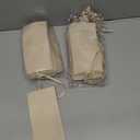 Lothee 40 Pcs Microfiber Jewelry Pouch 8x8 cm Jewelry Packaging Luxury Small Gift Bags Bow Tie Microfiber Bag for Bracelet Necklace Packaging,Envelope Style with String and Divider(Beige)
