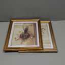 MEBRUDY 8x10 Picture Frames with Mat, Gold Photo Frames Set for Wall or Tabletop Display, 2Pack