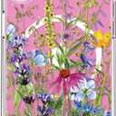 bicol for iPhone 16 Plus Case with Screen Protector - Wireless Charging Compatible, Enhanced Camera Protection - Clear Acrylic Phone Cover with Trendy Floral Design for Women - Blooming Flowers