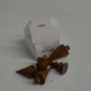 Namalu 6 Pcs Vintage Mini Wooden Christmas Tree Farmhouse Handmade Wood Christmas Trees Rustic Mini Christmas Trees Set Xmas Table Centerpiece Figurines for Table Decoration (Brown)