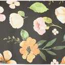 HAOKHOME Black Floral Wallpaper Peel and Stick Black/Yellow/Green Renter Friendly Contact Paper for Bedroom Bathroom 17.7in x 9.8ft