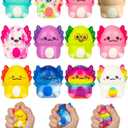 12PC Axolotl Squishy Toys  Soft Slow Rising Stress Relief Sensory Fidget Toys for Kids Girls  Classroom Rewards, Birthday Party Favors, Treasure Box Prizes