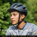 SAITAG Cycling Cap, Bike Skull Cap Helmet Liner with Sun Visor, Sun Protection Running Hat for Men Women Under Helmet Black