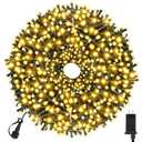 Chuya Christmas Tree Lights String Lights 500 LED 164FT Outdoor Indoor Decoration, Waterproof Warm White Fairy Light Christmas Lights End to End Connectable 8 Lighting Modes UL588