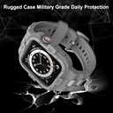 Bands Compatible for Apple Watch Band 46mm 45mm 44mm 42mm, Men Sport Rugged Band with Protective Case for Watch Series 11 10 9 8 7/ SE 3/2/1/ Series 6 5 4 3
