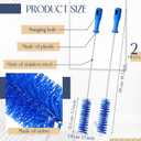 2 Pcs Drain Brush Pipe Cleaning Tube Brush, Blue, 19.7 x 1.5 Inch