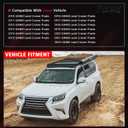 Dtomi Front Driver & Passenger Side Windshield Moulding Kit Compatible with Lexus Vehicle GX460 Land Cruiser Prado 2010-2023 Replace# 75536-60010 75535-60020 75545-53011