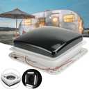 11" RV Caravan Roof Vent 3-Speed Motor RV Fan 12V Skylight with LED Light