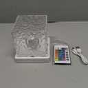 Rechargeable Shower Light No Wiring, 16 Color Changeable Ocean Wave Projector Light, Dimmable Waterproof Shower Lamp with Remote, Rotating Flame Water Ripple Lamp for Shower, Bathroom, Bedroom Decor