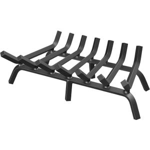mestyl Fireplace Grate 30 Inch Heavy Duty Wrought Iron Fireplace Log Grate, 4/5" Bar Fire Grates, Firewood Log Burning Rack for Outdoor Wood Stove Pit & Fireplace Log Holder Indoor