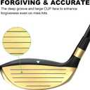 MAZEL Rescue Hybrid Golf Clubs for Men - 3, 4, 5 Hybrid for Right Handed Golfers, Regular/ Stiff Flex Graphite Shafts (Graphite(Gold, Z35 II), 5 Hybrid, Regular, Right)