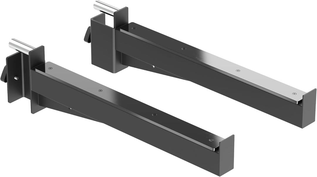 Synergee Safety Arms for Power and Squat Racks. Barbell Spotter Arms Compatible with 2x2, 2x3, and 3x3 Racks. Heavy-Duty Lifting Support for Squats, Bench Press, and Strength Training