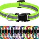 16 Pack Puppy Collars for Litter, Reflective Puppy Collars Adjustable Puppy ID Collars Soft Nylon Whelping Collars for Newborn Litter Puppy Pets-Reflective