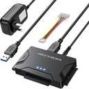 MaxRenard Hard Drive Reader USB 3.0 to SATA/IDE Adapter | Universal External Hard Drive Reader & Data Recovery Converter Kit for 2.5"/3.5" HDD/SSD | with 12V/2A Power Supply