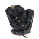 Chicco Fit360 ClearTex Rotating Convertible Car Seat with 360 Degree Rotation for Rear-Facing and Forward-Facing, LeverLock Self-Tensioning Lock System, Obsidian/Black, EXP: March 2034