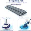 Poolvio Professional Swimming Pool Vacuum Cleaner Hose -1.5 8 Piece Hoses for Pool Vacuum Extension/Replacement - Compatible with all Major Automatic Swimming Pool Cleaners