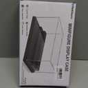 Mlikero Minifigure Display Case for Action Figures Blocks, Clear Dustproof Acrylic Display Box Storage with 3 Movable Steps Gifts for Children,Black (1 Pack), Black