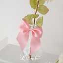 24 PCS Pink Bows 5" Pre-Tied Twist Tie Bows Baby Pink Satin Ribbon Bow for Gift Wrapping Candy Treat Bags Crafts Baby Shower Birthday Party Favors Wedding Decor