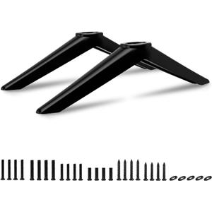 (Upgraded Version) Base Stand for TCL 32" 40" 43" 49" 50" 55" 65" Roku TV Legs, for 32S356 40FD2700 43S425 49S305 50S423 50S446 55S434 65S450R 65S425, TV Legs for TCL Roku TV Stand Legs wr Screws (Black+Proprietary Holes)