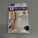 Truform 20-30 mmHg Compression Stockings for Men and Women, Thigh High Length, Dot Top, Closed Toe, Black, Medium
