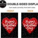 8 x Doncida Happy Valentines Day Garden Flag 12x18 Inch Double Sided Burlap Romantic Rose Heart Anniversary Small Yard Flag for Outside Decoration