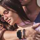 EPULY Compatible with Apple Watch Band 38mm 40mm 41mm 42mm Series 10 11, Stainless Steel Mesh Loop Magnetic Clasp Bands for iWatch Series 9 8 7 6 5 4 SE3 2 Women Men - 42/41/40/38mm Midnight