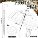 Geetery Clear Dome Umbrella for Prom Wedding, Large 34.6" Fancy Clear Bubble Prom Umbrella for Graduation, Wedding Second Line, Bridal Shower & Outdoor Events, Parasol