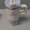 STANLEY Quencher H2.0 Tumbler with Handle and Straw 14 oz | Flowstate 3-Position Lid | Cup Holder Compatible for Travel | Insulated Stainless Steel Cup | BPA-Free | Rose Quartz 2.0