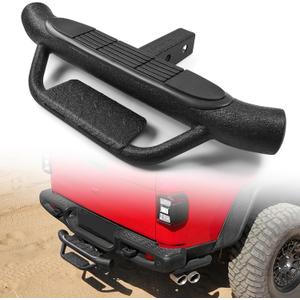 MONOKING Heavy Duty Hitch Step with 28" Wide Bumper Guard, 400 lbs Capacity Truck Step for SUV, Truck, RV, Vehicle - Fits 2" Receiver, Non-Slip Pads, Rust-Resistant Steel
