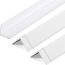 Sasylvia 5 Pcs Wall Corner Protector Guards, Vinyl 3/4 x 48 Inches Corner Trim Molding, Avoid Scratching Scuffs, Ease Install and Cleaning for Door Countertop Furniture Cabinet Protection, White