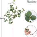 Beferr 6Pcs Artificial Eucalyptus Stems Greenery Stems 24" Tall Fake Plants Decor Faux Floral Stems for Vase Home Party Wedding Decorations
