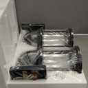 OKELI Dusk to Dawn Outdoor Wall Lights, Waterproof Lighting Fixtures Rustic Farmhouse Wall Lanterns with Clear Glass Shades Anti-Rust Outside Lights for House(Black with Gold-Trim, 2 Pack)