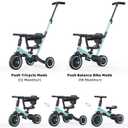 newyoo Toddler Tricycles for 1-3 Year Olds, Toddler Bike, Baby Balance Bike, Christmas and Birthday Gift for Boy and Girl, Trike with Push Handle, Safety Guard, Safety Belt, Blue, TR008 | for 1-3 Year Olds, Toddler Bike, Baby Balance Bike, Safety Guard