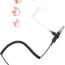 commountain 3.5mm Listen Only Earpiece Compatible with Speaker Mic, Acoustic Tube Receive Only Headset with 3 Earmolds, for Police Security and Law Enforcement Use