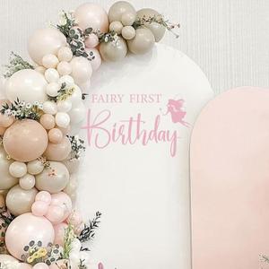 Fairy First Birthday Decal - First Birthday Party Decorations Decal for Baby Girls,Fairy Birthday Party Balloon Arch Decor
