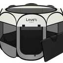 Love's cabin Pet Puppy Dog Playpen, Small Dog Tent Crates Cage Indoor/Outdoor, Portable Playpen for Cat, Foldable Pop Up Dog Kennel Playpen with Carring Case, Removable Zipper Top, Grey