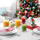 3 x 6PCS Christmas Silicone Straw Toppers for Stanley Cup, 10mm Dust-Proof Reusable Straw Covers Cap for 30/40 Oz Tumbler with Handle, Festive Christmas Gift for Coffee/Tea Lovers