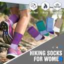 4 Paris Wool Warm Merino Socks for Women,wool Hiking Crew Socks, Winter Warm Socks