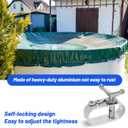 UNIFAMILY 100FT Pool Cover Cable and Winch Kit, Heavy-Duty Pool Cover Wire and 2 Aluminum Ratchet, Blue Plastic-Coated Steel Cable for Pool Covers Securing Swimmingpool Winter Cover (Blue